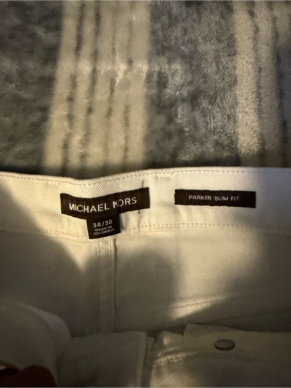 Michael Kors Men's Off-White Straight Jeans - Picture 3 of 5